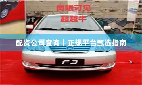 配资公司查询｜正规平台甄选指南